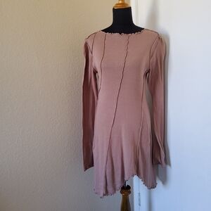 Free People We The Free Full Swing Tunic Size M Tan | NWOT